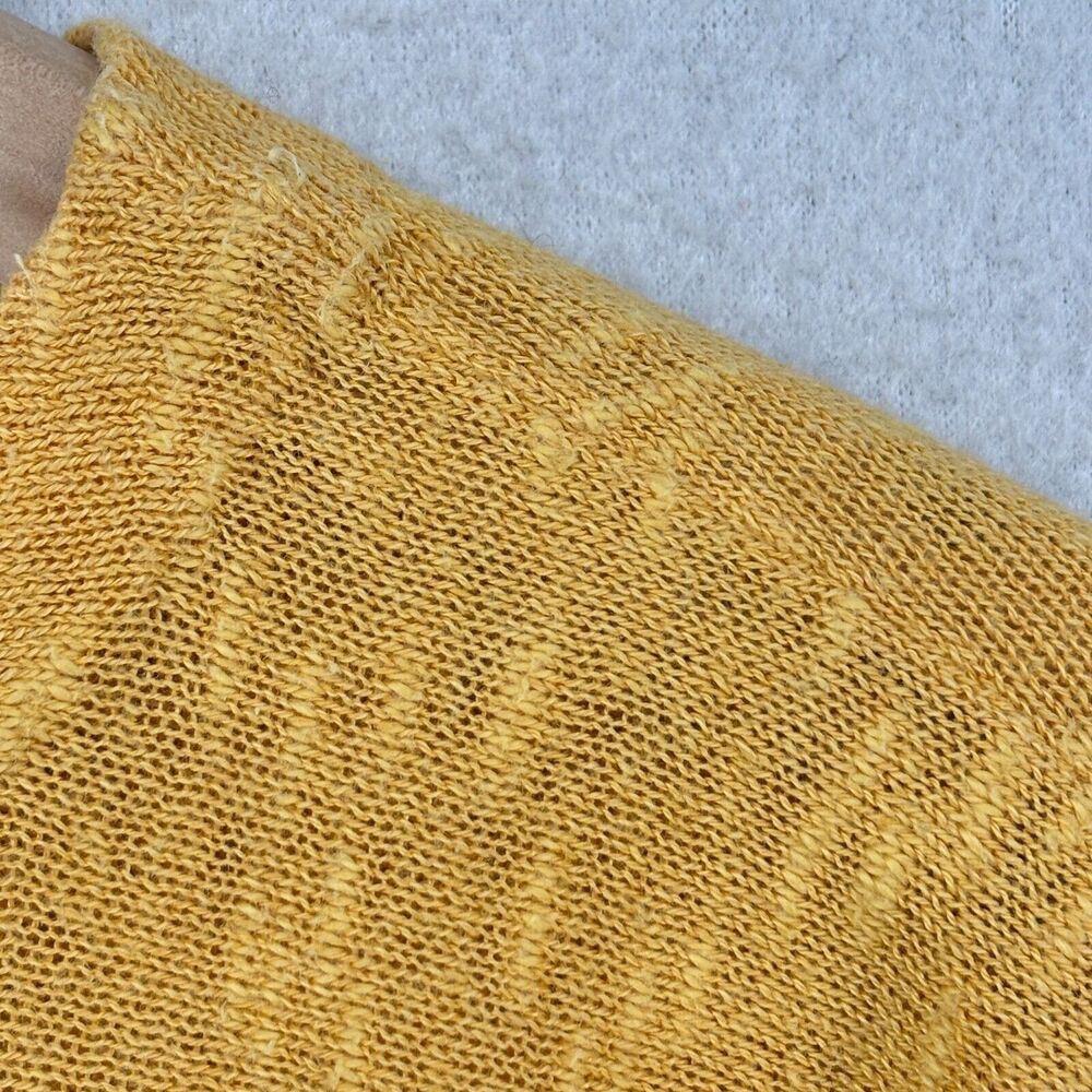 EILEEN FISHER Sweater PP Petite Linen Cotton Top Slub Dolman Sleeve Yellow - Picture 7 of 12